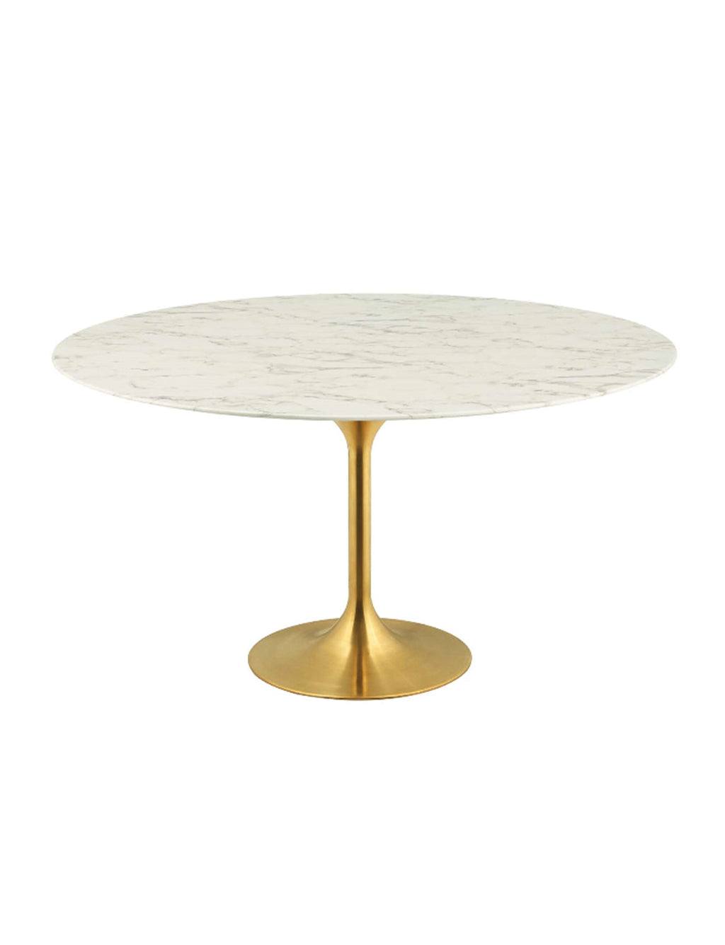 Lily Round Marble 40 Dining Table, gold base