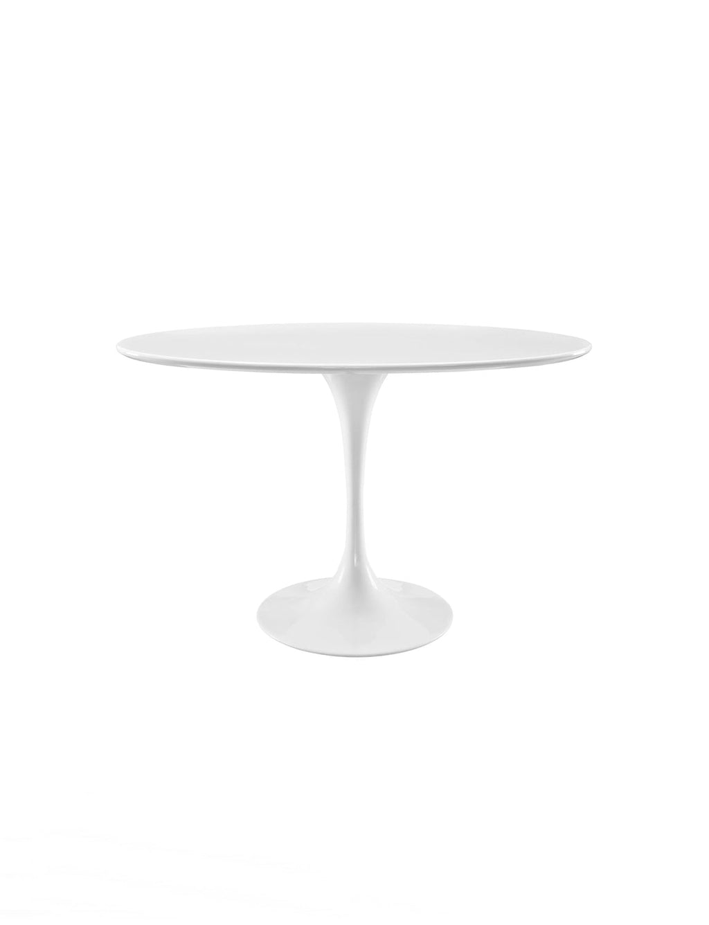 Lily White Oval 78 Dining Table, white base