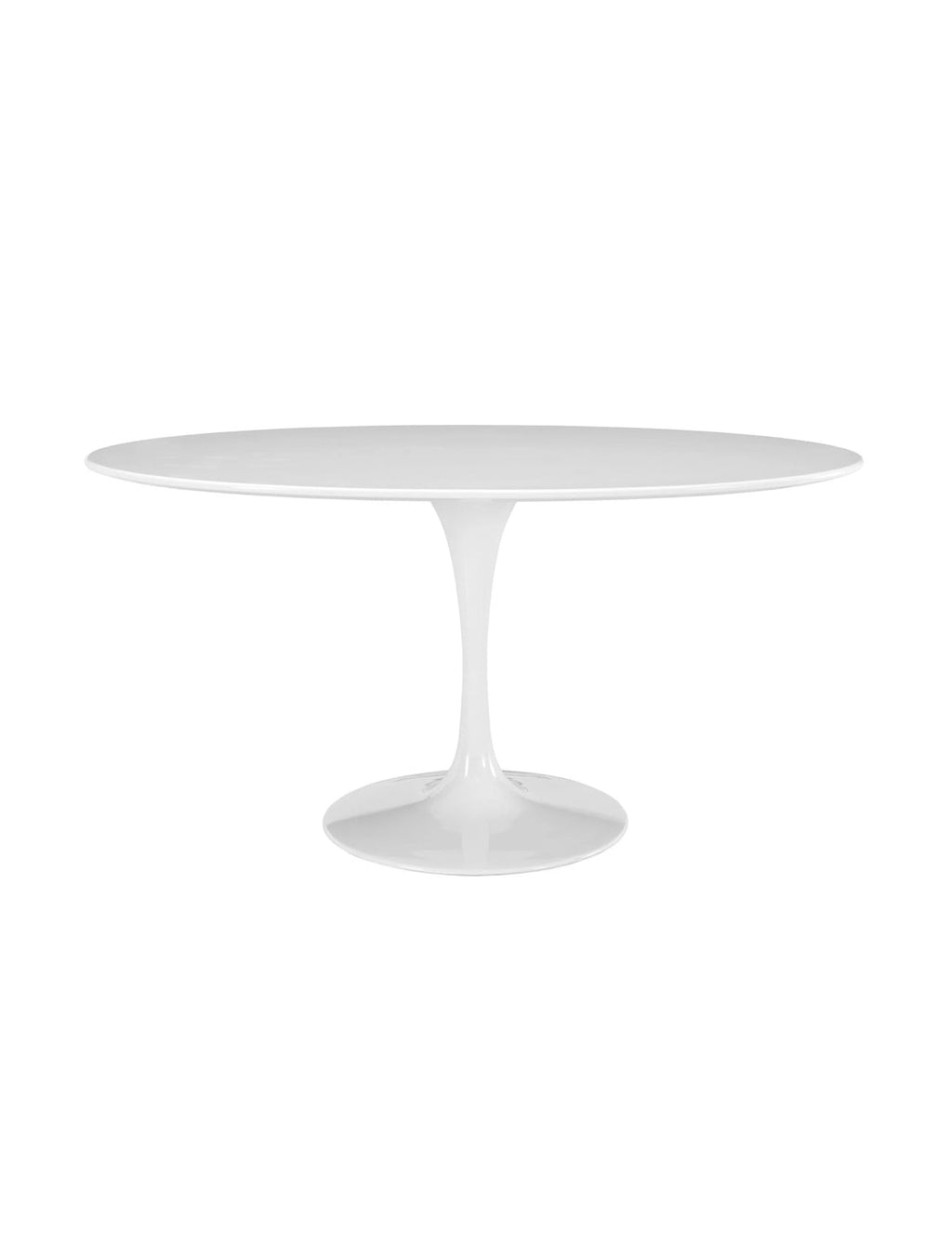 Lily White Oval 60 Dining Table, white base