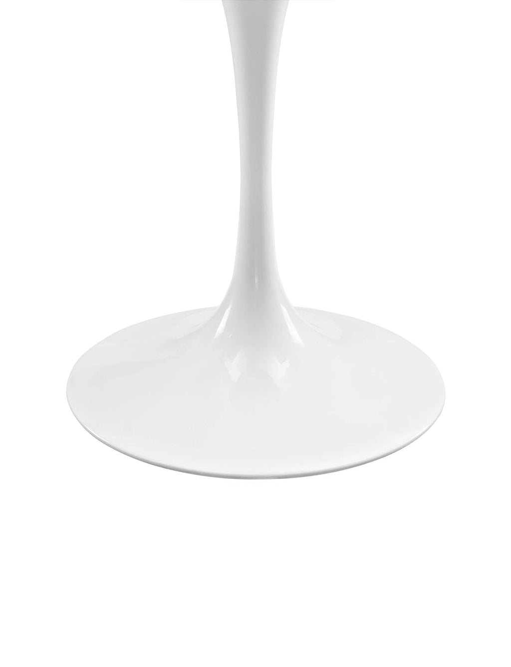 Lily White Oval 48 Dining Table, white base