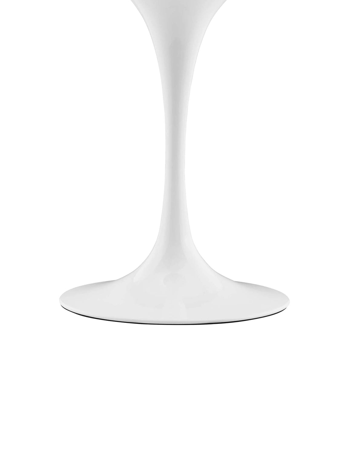 Lily Cherry Walnut Oval Dining Table, white base