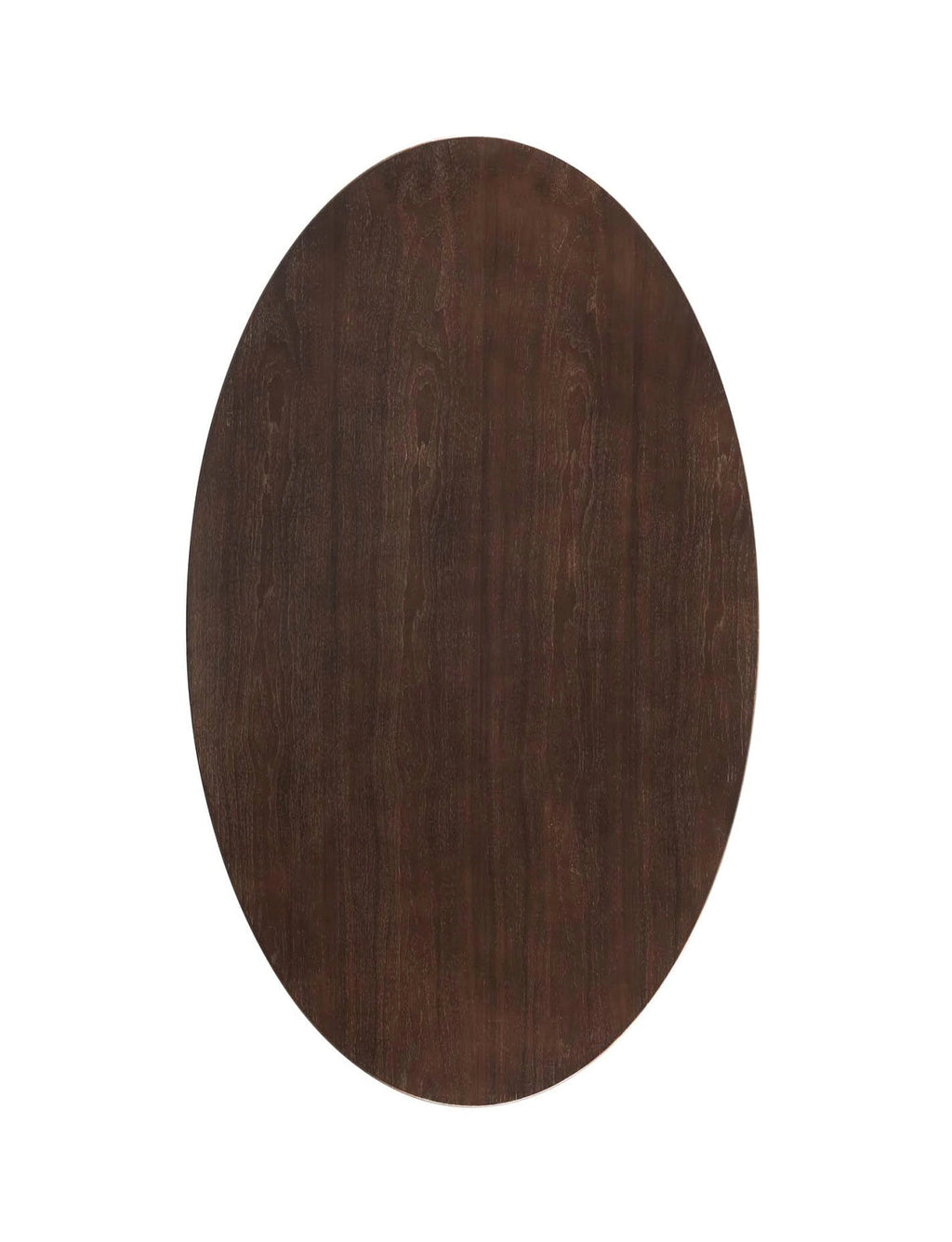 Lily Cherry Walnut Oval Dining Table, black base