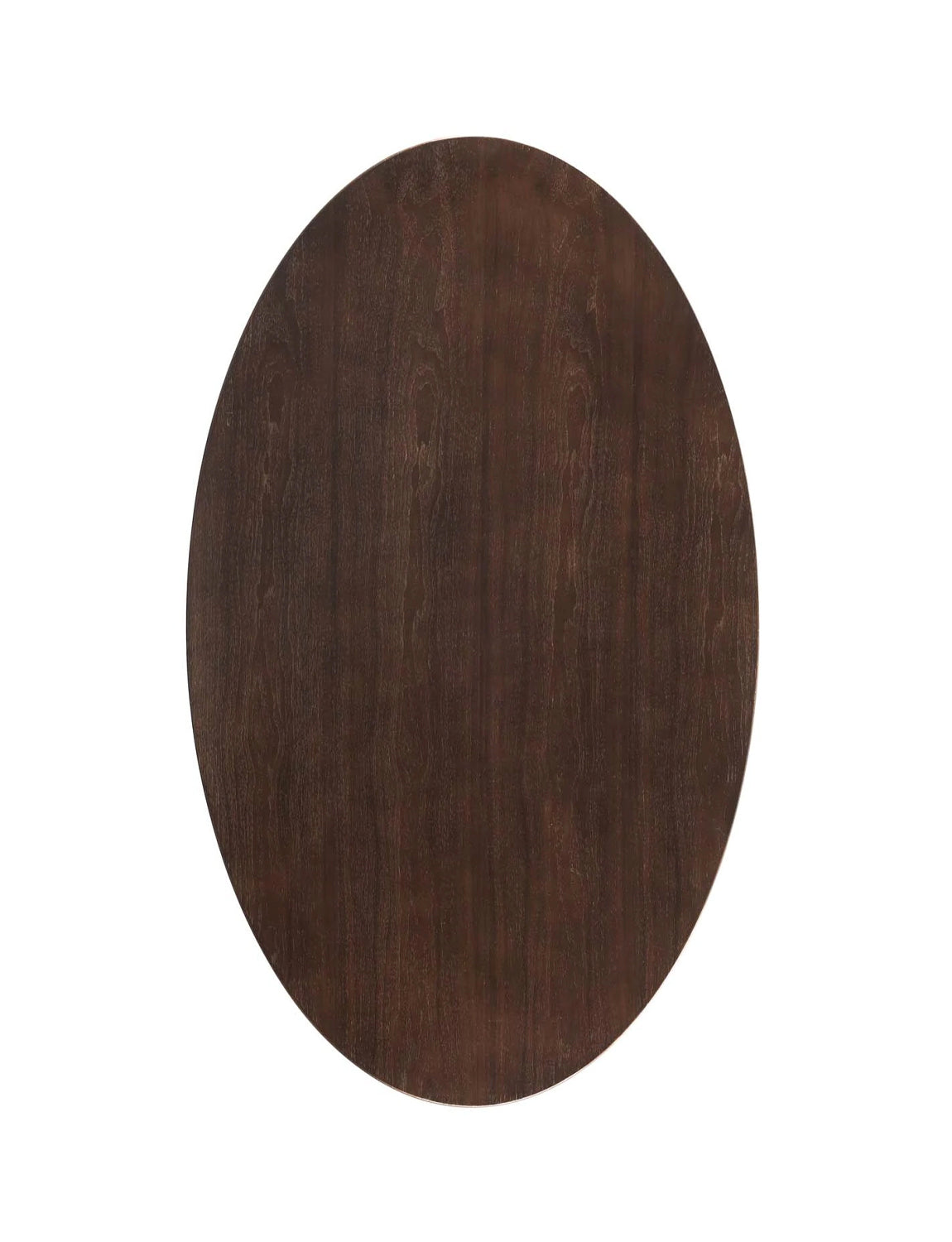 Lily Cherry Walnut Oval Dining Table, black base