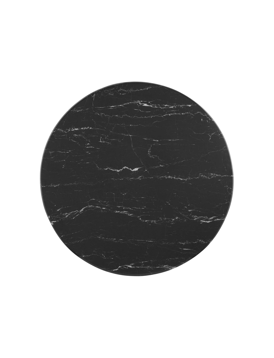 Lily Round Black Marble 60 Dining Table, black base