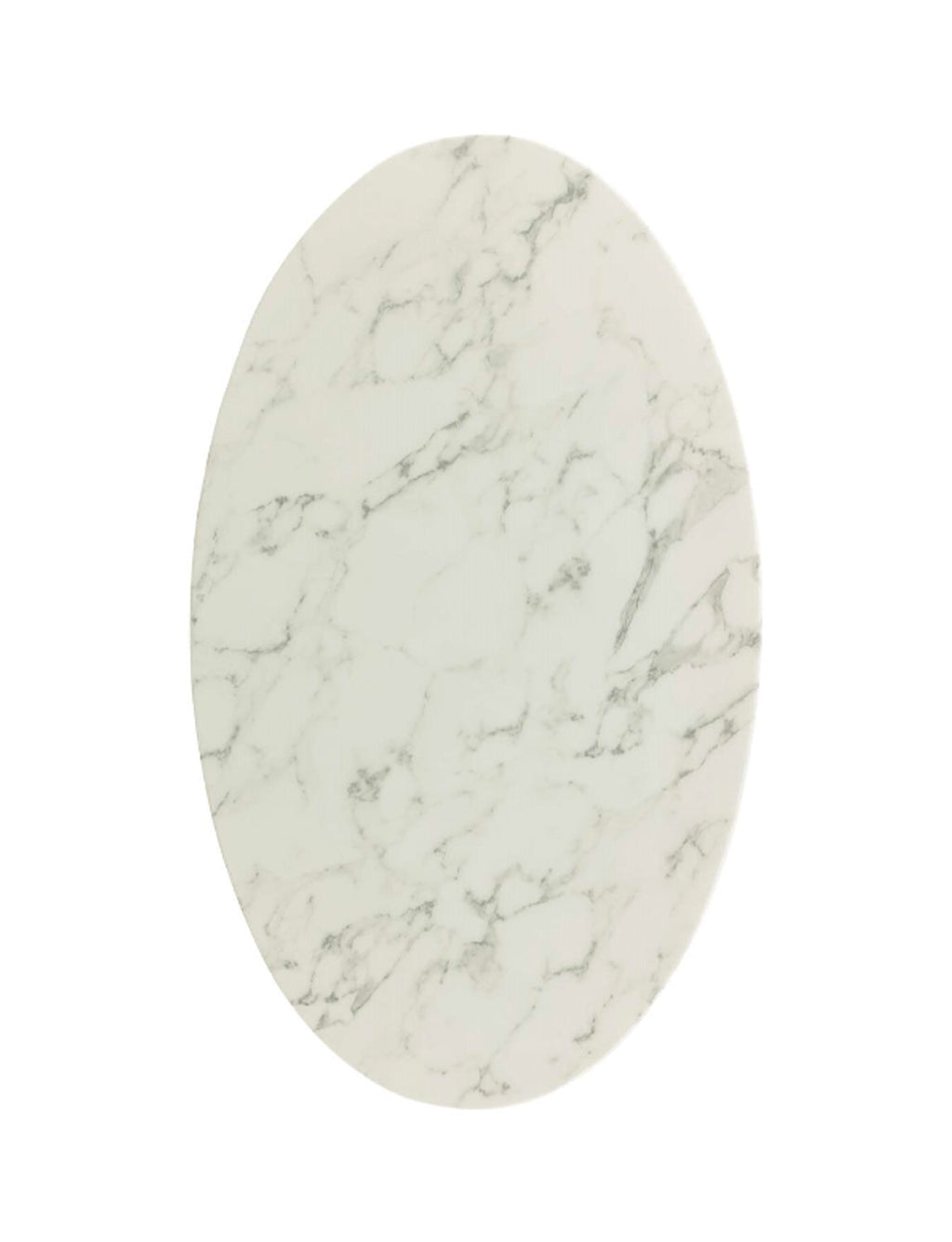 Lily Oval Marble 48 Dining Table, white base