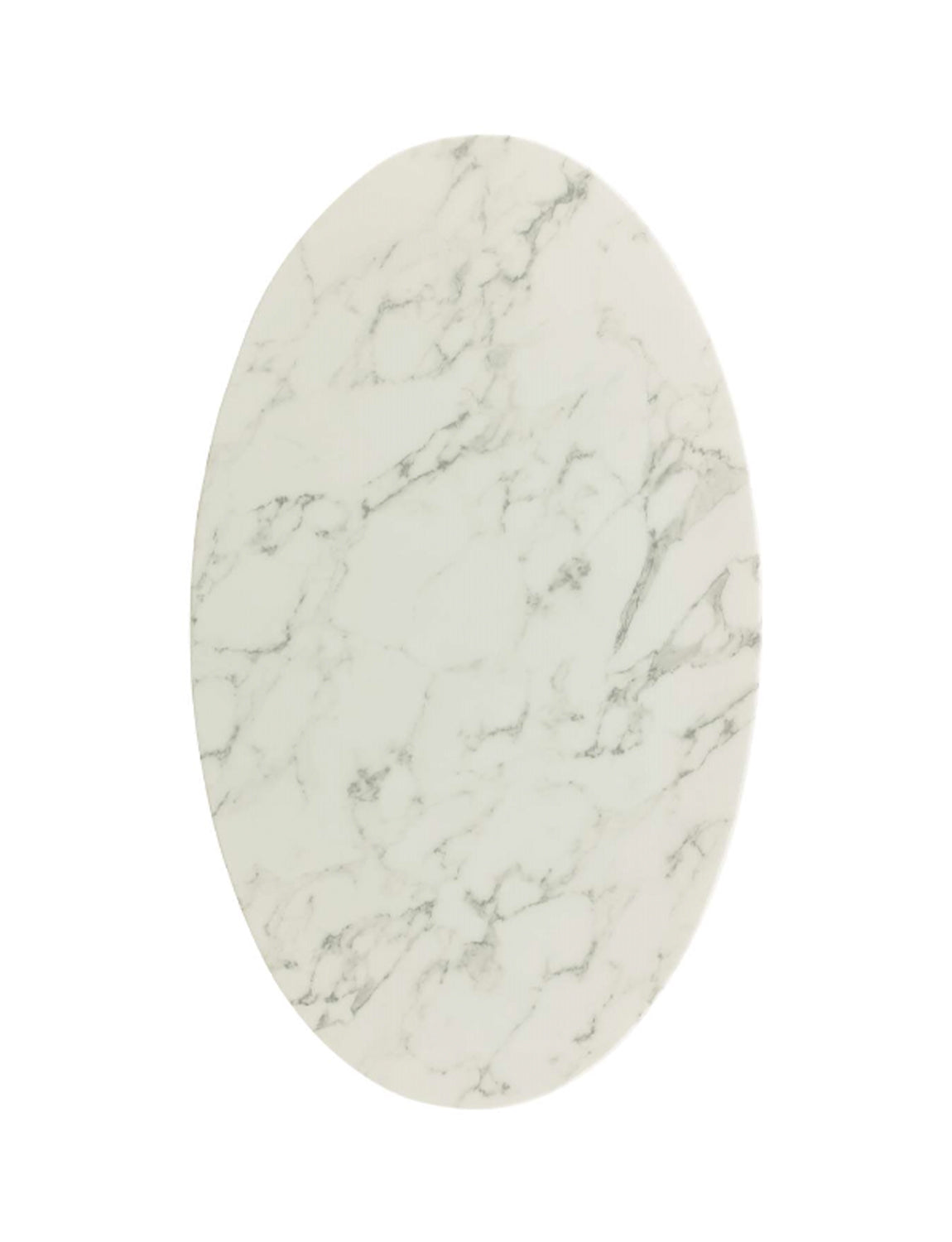 Lily Oval Marble 48 Dining Table, white base