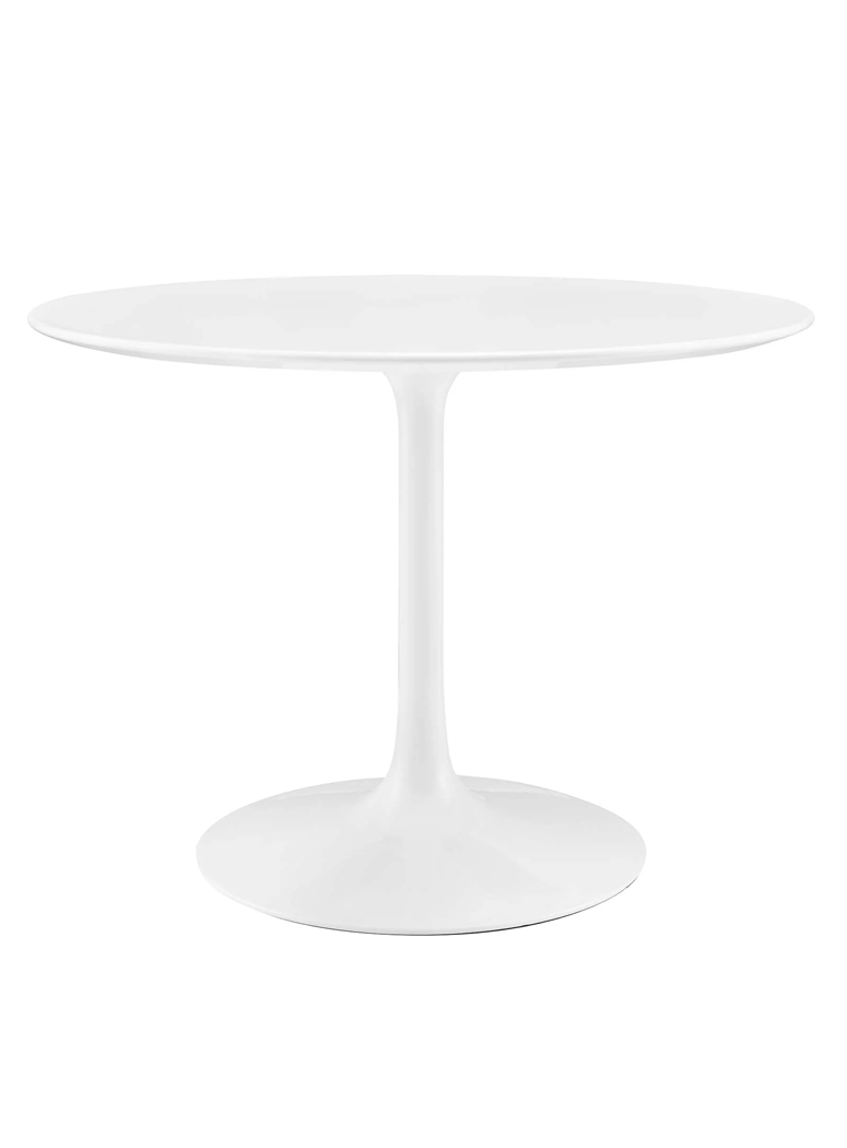 Lily White Oval 48 Dining Table, white base