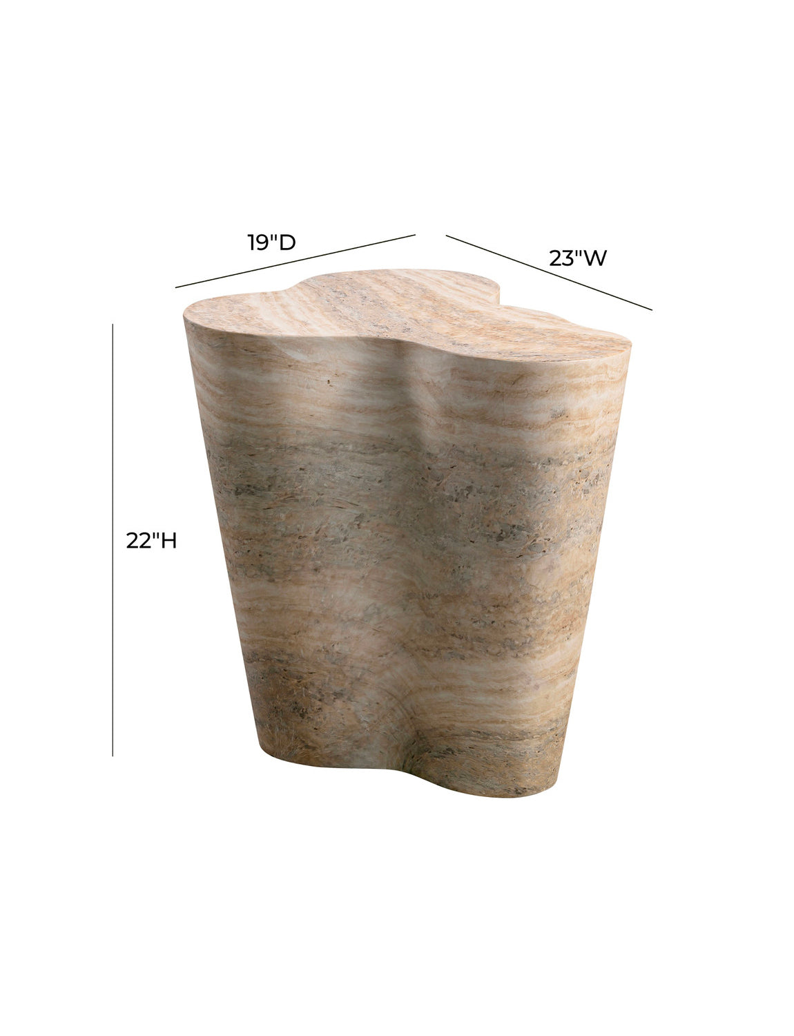 Arizona Travertine Side Table