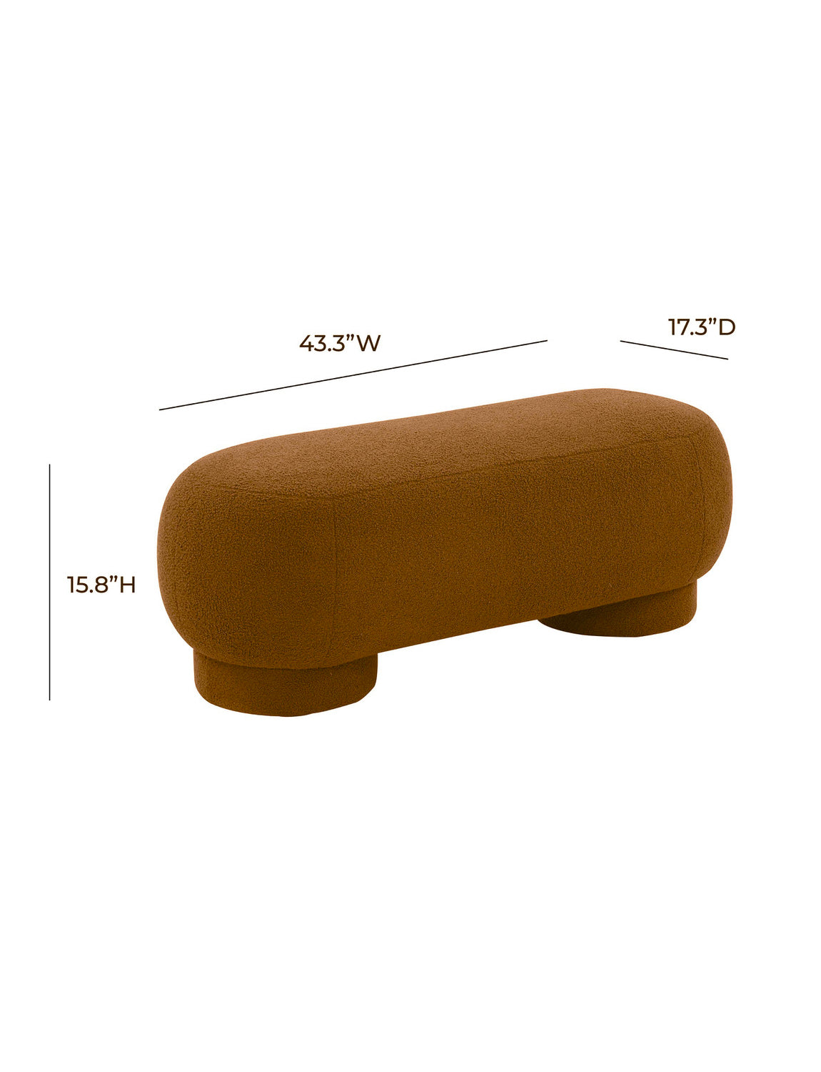 Bagel Vegan Shearling Ottoman