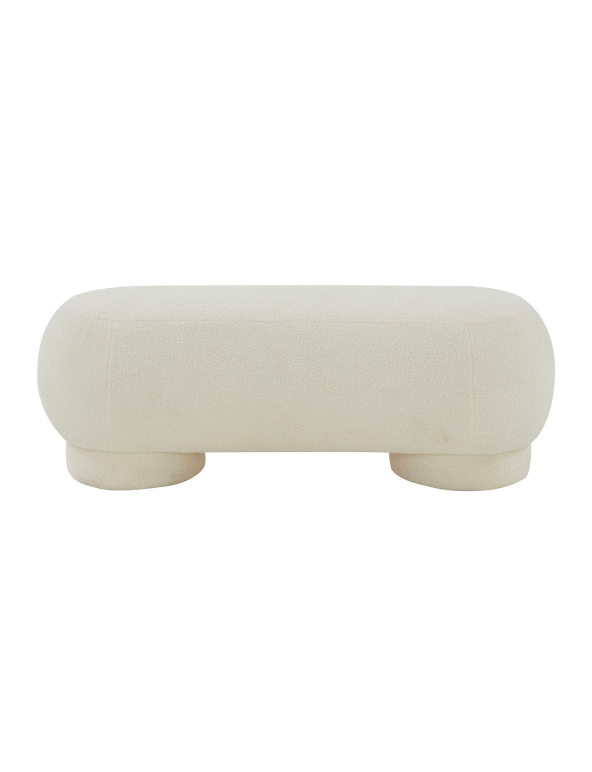 Bagel Vegan Shearling Ottoman