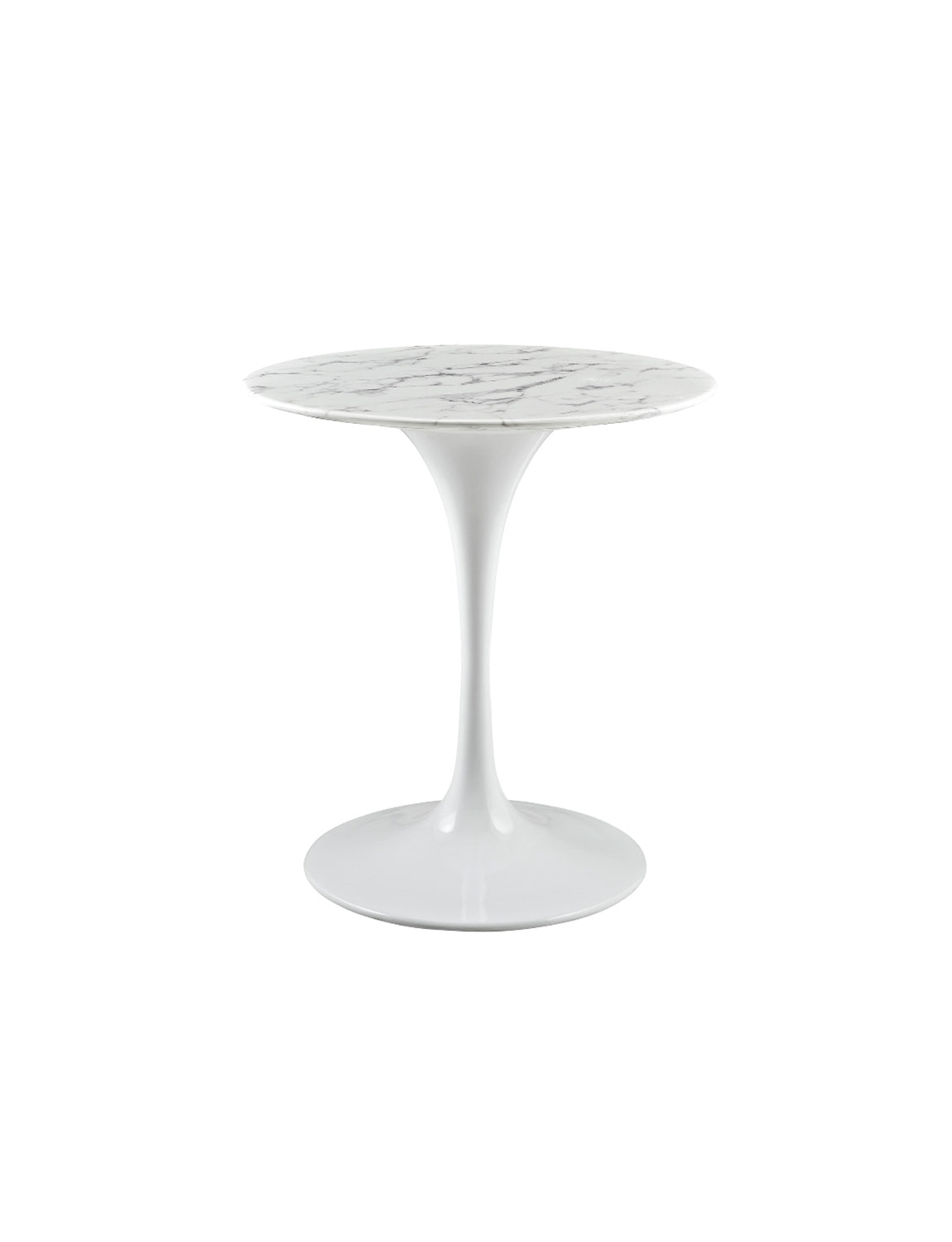 Lily Round Marble 28 Dining Table, white base