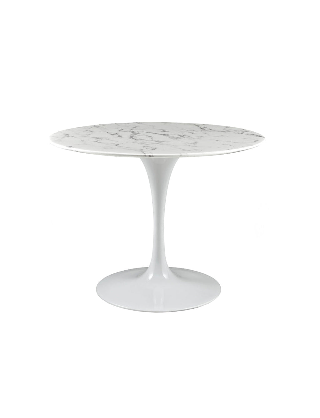 Lily Round Marble 28 Dining Table, white base