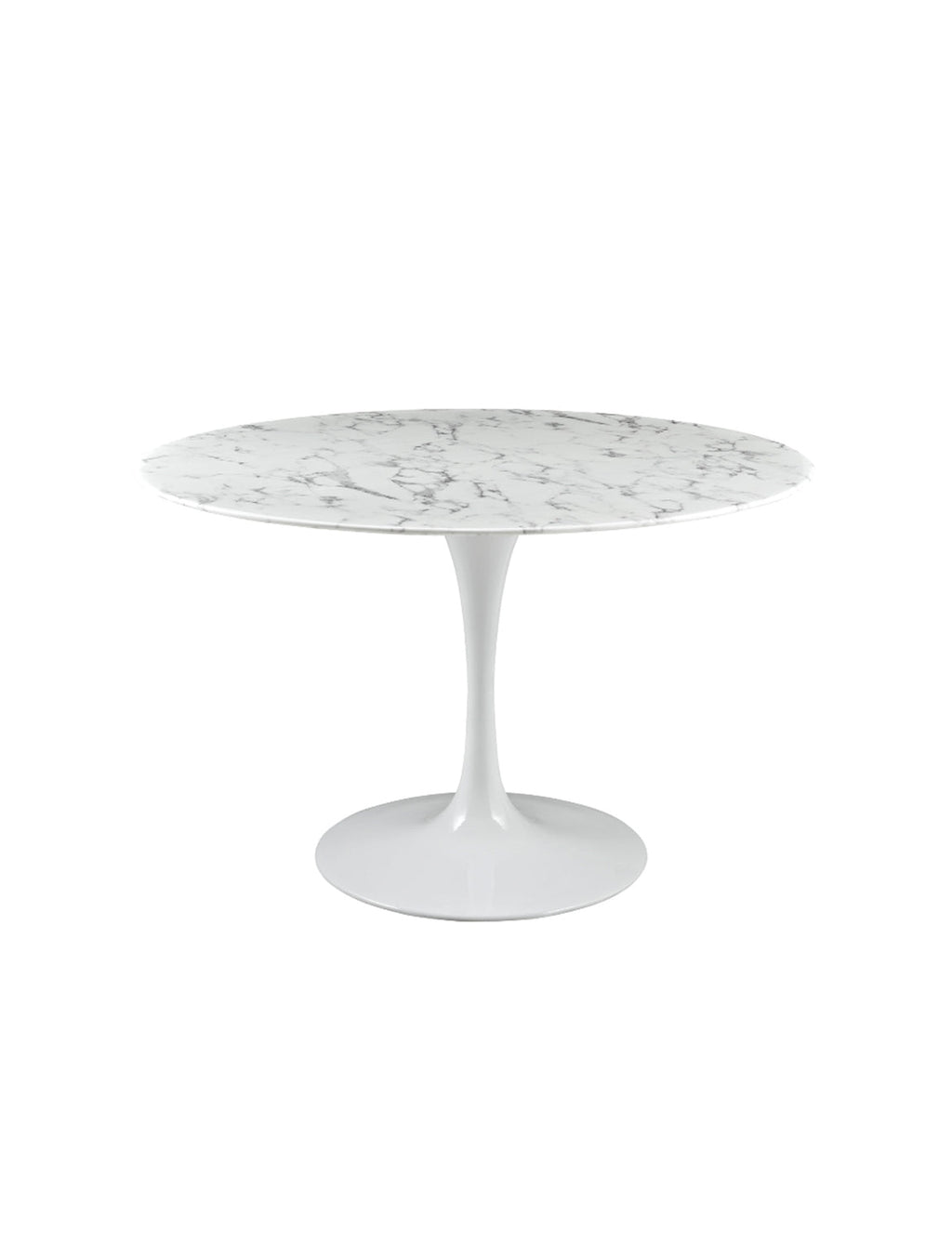 Lily Round Marble 60 Dining Table, white base