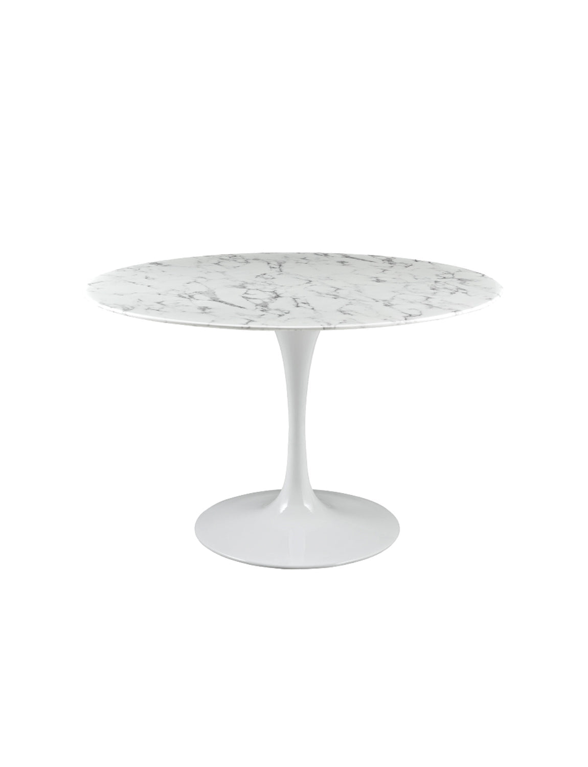Lily Round Marble 40 Dining Table, white base