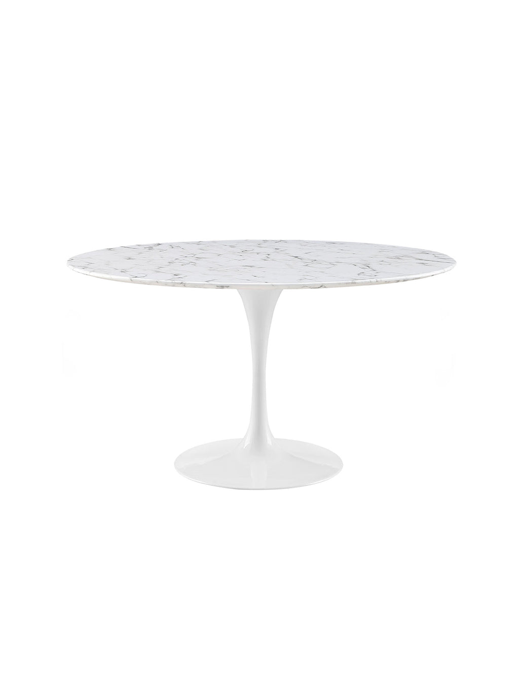 Lily Round Marble 60 Dining Table, white base