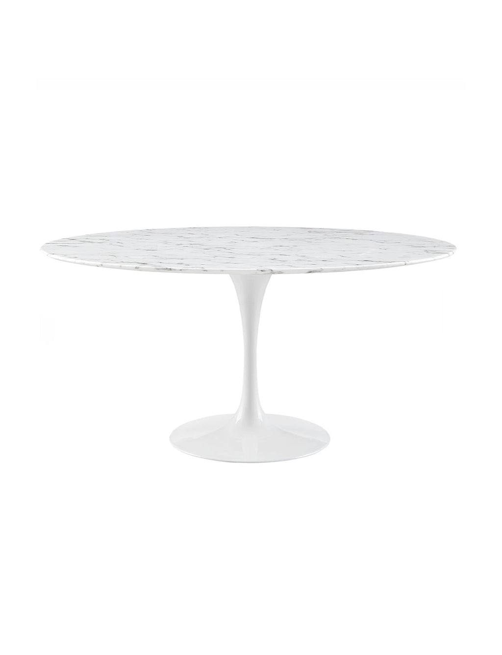 Lily Round Marble 28 Dining Table, white base
